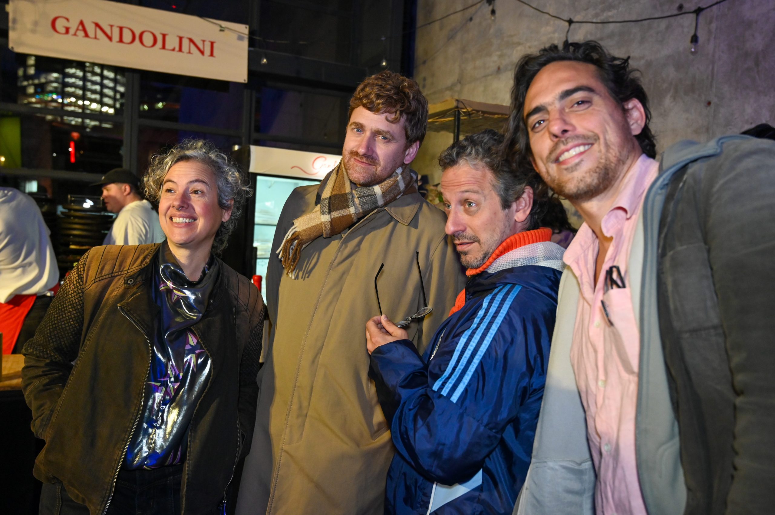 Magdalena Cousiño, Tomás Ossandón, Cristopher Timmermann y Tristan Bekinschtein_organizadora y participantes Noche Nerd